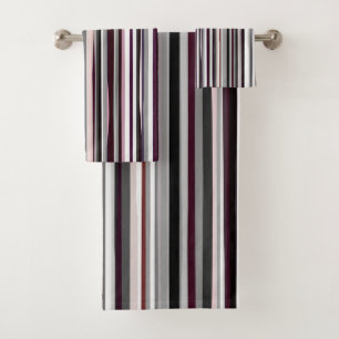 Burgundy, rose et gris Abstrait rayures