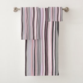 Burgundy, rose et violet rayures ondulées