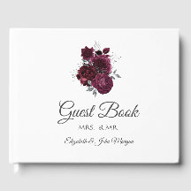 Burgundy Rose Gästebuch