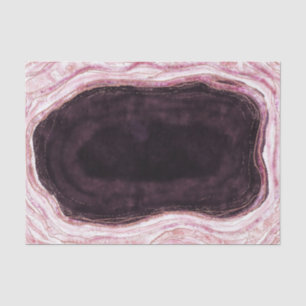 Burgundy & Rose Gold Geode Agate Rock Wedding Seidenpapier