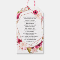 Burgundy Rose Gold Geometric Bridal Display Showdu