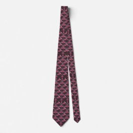 Burgundy Rose Gold Necktie Geometric Krawatte