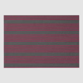 Burgundy Rot und Holzkohle 5 Streifen Muster Seidenpapier