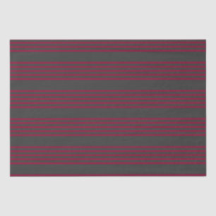 Burgundy Rot und Holzkohle 5 Streifen Muster Seidenpapier