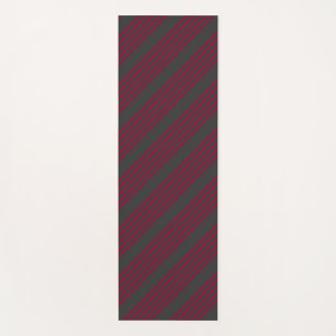 Burgundy Rot und Holzkohle 5 Streifen Muster Yogamatte