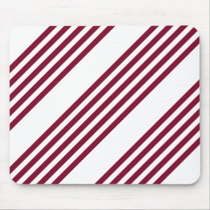 Burgundy rot-weiß fünf Streifen Muster Mousepad