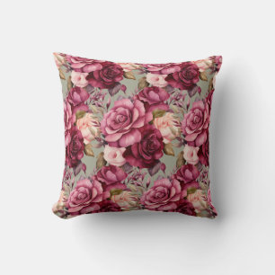 Burgundy Rote Rosen Classic Kissen