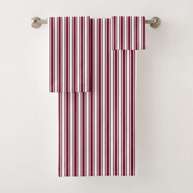 Burgundy rouge et blanc bonbons rayures (En situation)