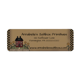 Burgundy Saltbox & Sonnenblumen Personalisierte Ad