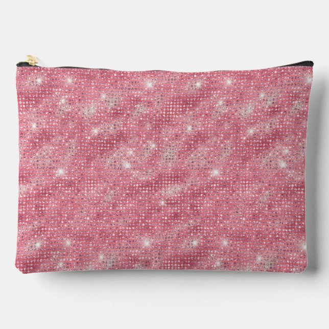 Burgundy Sequin Pattern Zubehörtasche (Vorderseite)