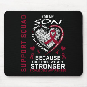 Burgundy Sickle Cell Awareness Items Son Support P Mousepad