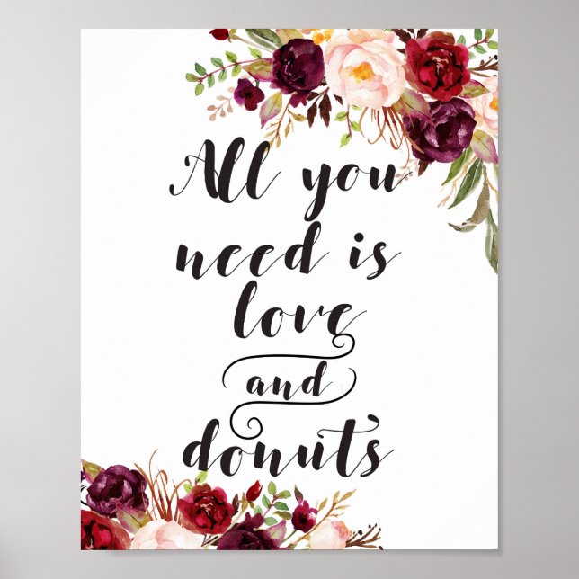 Burgundy Sign Poster (Vorne)