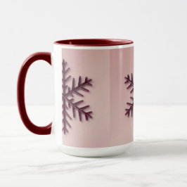 Burgundy Snowflake Combo-Tasse Tasse