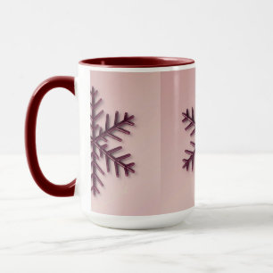 Burgundy Snowflake Combo-Tasse Tasse