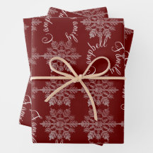 Burgundy Snowflake Weihnachtsfamilie