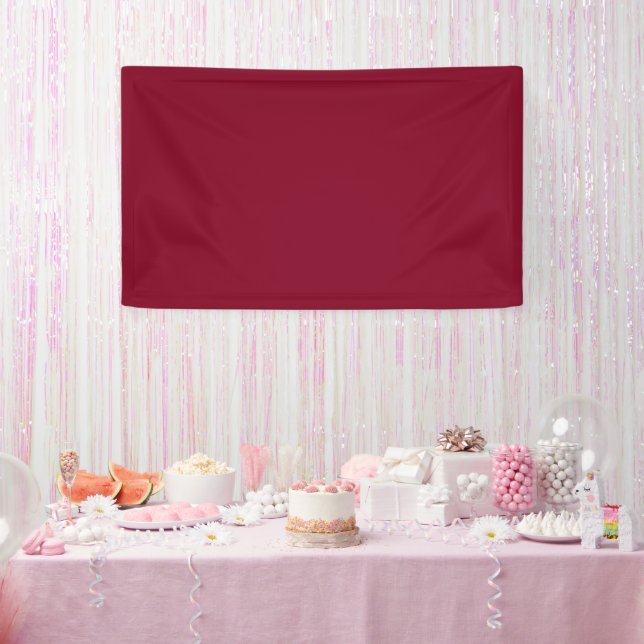 Burgundy Solid Color Banner (Party)