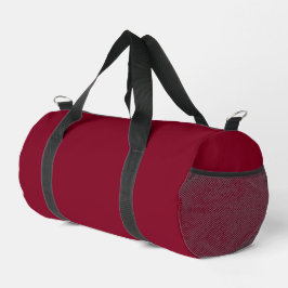 Burgundy Solid Color Duffle Bag