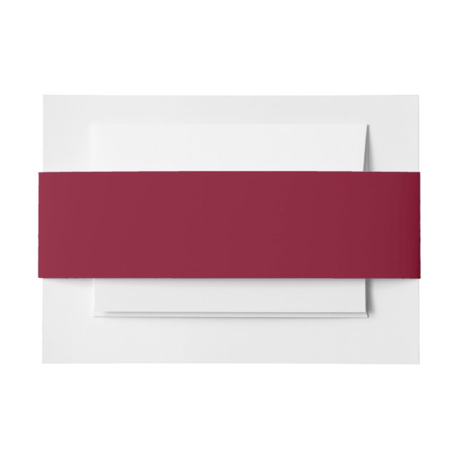 Burgundy Solid Color Einladungsbanderole (Vorderseite Beispiel)