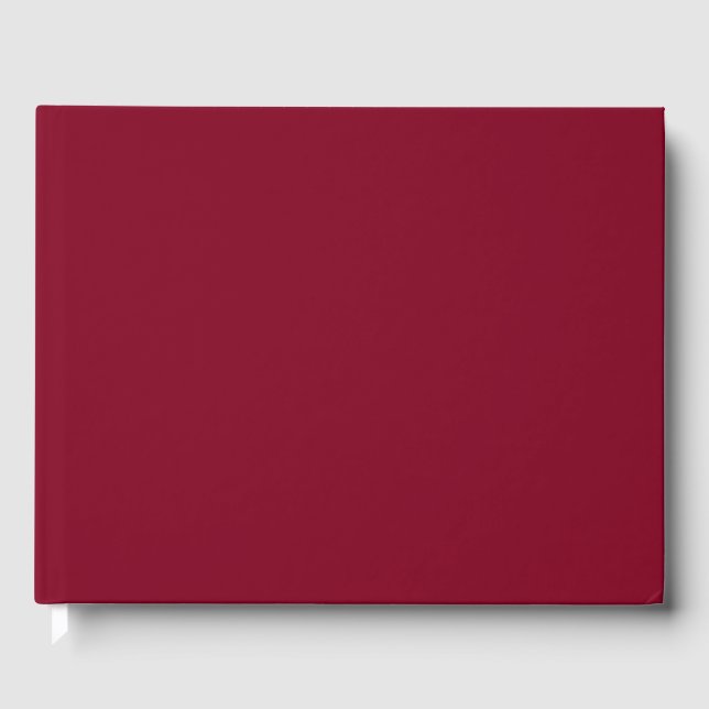 Burgundy Solid Color Gästebuch (Vorderseite)