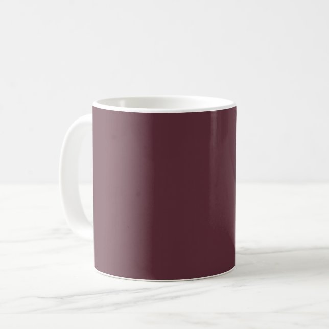 Burgundy Solid Color Kaffeetasse (Vorderseite Links)