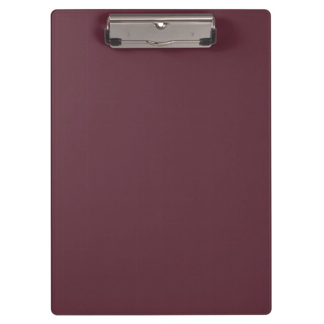 Burgundy Solid Color Klemmbrett (Vorderseite)