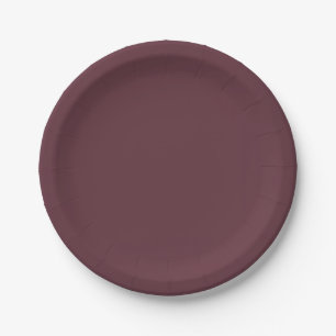 Burgundy Solid Color Pappteller