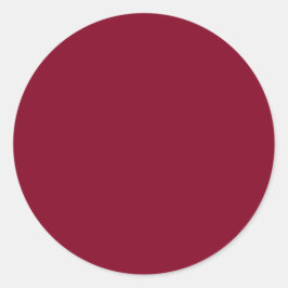 Burgundy Solid Color Runder Aufkleber