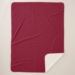Burgundy Solid Color Sherpadecke