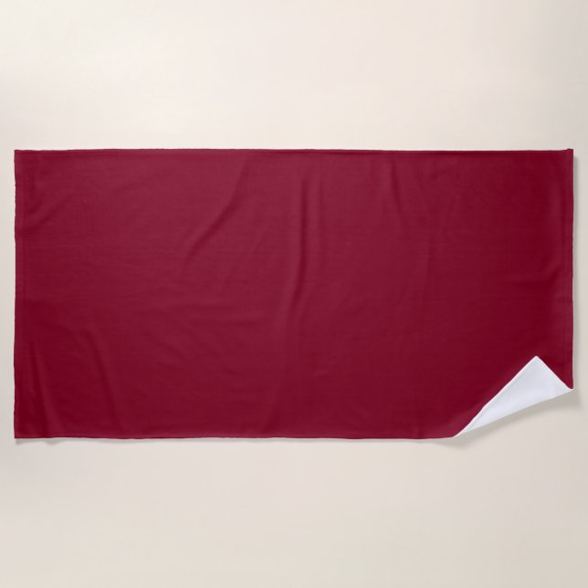 Burgundy Solid Color Strandtuch (Vorderseite)