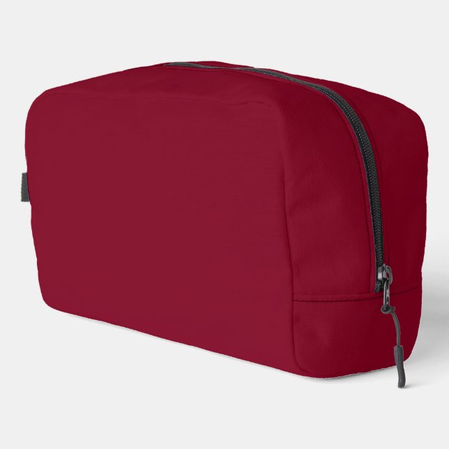 Burgundy Solid Color Waschbeutel (Rechte Ecke)