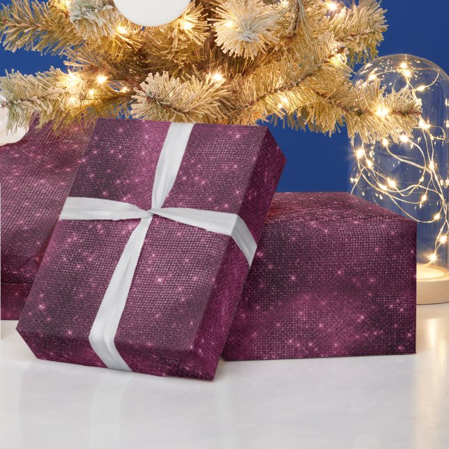 Burgundy Sparkle Geschenkpapier (Feiertage)