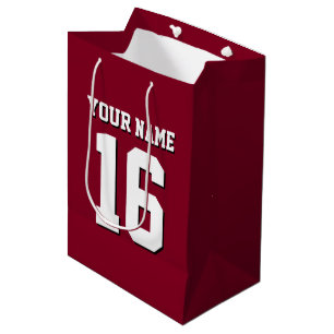 Burgundy Sporty Team Jersey Mittlere Geschenktüte