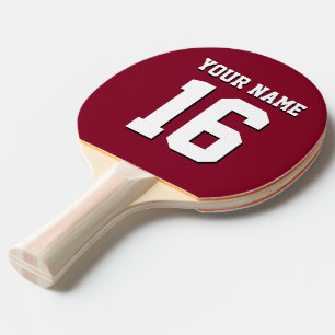 Burgundy Sporty Team Jersey Tischtennis Schläger