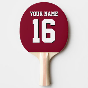 Burgundy Sporty Team Jersey Tischtennis Schläger