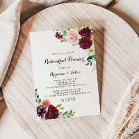 Burgundy Spring Calligraphy Probe Dinner