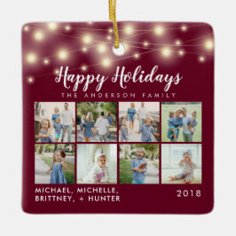 Burgundy String Lights 8 Foto Urlaub Keramikornament