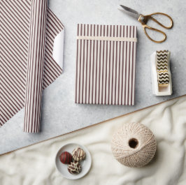 Burgundy Striped Elegantes Wrapping Paper Geschenkpapier