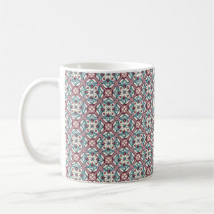 Burgundy Tile Pattern Kaffeetasse