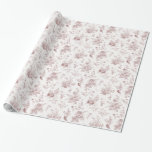 Burgundy Toile De Jouy Vintag Floral Chinoiserie Geschenkpapier<br><div class="desc">Genießen Sie die Herbstfeiern mit unserem Herbsttoildekor mit einem blumengeschmückten Bordeaux-Party auf einem warmen, weißen Hintergrund. Dieses französisch inspirierte Chinoiserie Design strahlt Eleganz und Eleganz aus und eignet sich perfekt für Ansammlungen im Herbst im September, Oktober oder November. Das faszinierende Toile de Jouy-Muster spiegelt die knusprige, gemütliche Essenz des Herbstes...</div>