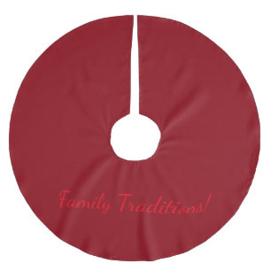 Burgundy Tree Skirt Polyester Weihnachtsbaumdecke