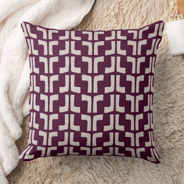 Burgundy Tribal Kissen (Decke)