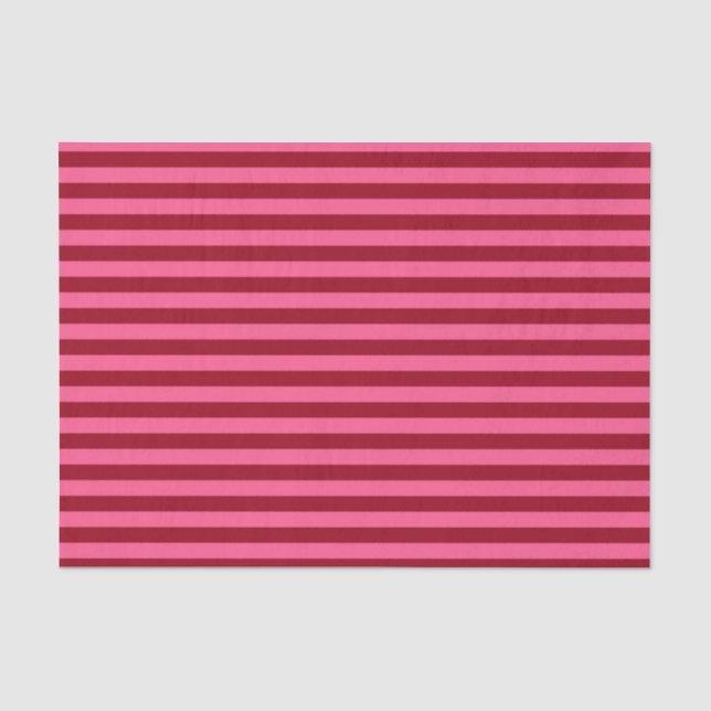 Burgundy und Hot Pink Streifen Seidenpapier (Vorderseite)