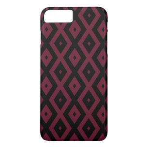 Burgundy- und Schwarz-Diamantmuster Case-Mate iPhone Hülle