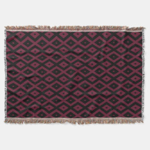 Burgundy- und Schwarz-Diamantmuster Decke