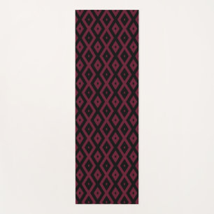 Burgundy- und Schwarz-Diamantmuster Yogamatte