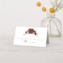 Burgundy Watercolor Floral Wedding