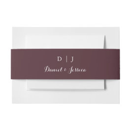 Burgundy Wedding Einladung Bly Band
