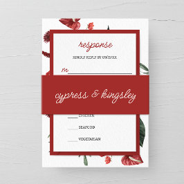 Burgundy Wedding Einladung Bly Band