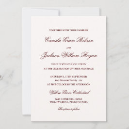 Burgundy Wedding Invitation Einladung