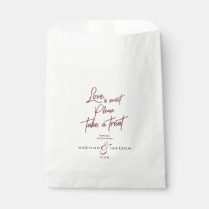 Burgundy Wedding Liebe ist Sweet Nimm eine Leckere Geschenktütchen